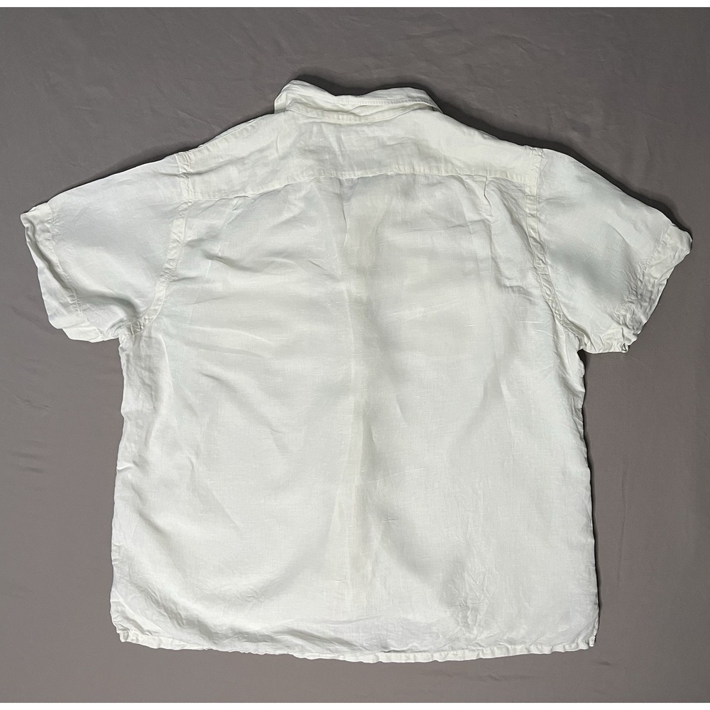 Polo Ralph Lauren Linen Silk Shirt Men's Size XL White Short Sleeve Button Up - Picture 7 of 7